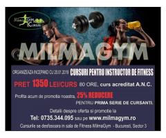 Am inceput inscriile pentru INSTRUCTOR de FITNESS