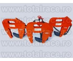 Dispozitive din lant cu clesti pentru ridicarea verticala a tuburilor de beton