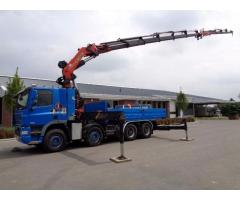 Inchiriez Camion cu Macara PK 72000, brat 28 m, capacitate 22 tone.