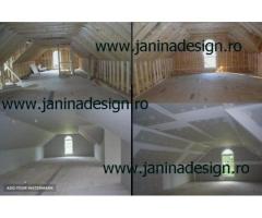 Amenajari mansarde, poduri case, vile, apartamente, design gips carton, rigips, zugraveli, etc.