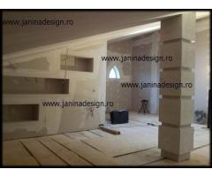 Amenajari mansarde, poduri case, vile, apartamente, design gips carton, rigips, zugraveli, etc.