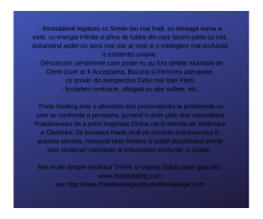 Vindecare Energetica prin Reconnective Healing si Theta Healing